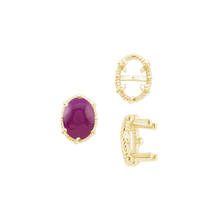 Load image into Gallery viewer, ITI NYC Four Prong Oval Cabochon Settings in 14K Gold (6.00 x 4.00 mm - 25.00 x 18.00 mm