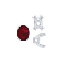 Load image into Gallery viewer, ITI NYC Twin Prong Oval Settings in Sterling Silver (7.00 x 5.00 mm - 10.00 x 8.00 mm)