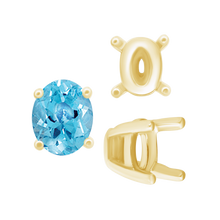 Load image into Gallery viewer, ITI NYC Four Prong Oval Tapered Settings in 18K Gold (4.00 x 3.00 mm - 13.00 x 10.00 mm)