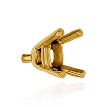 Load image into Gallery viewer, ITI NYC Four Prong Oval Tapered Settings With Peg in 14K Gold (5.00 x 3.00 mm - 12.00 x 10.00 mm)