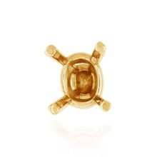 Load image into Gallery viewer, ITI NYC Four Prong Oval Tapered Settings With Peg in 14K Gold (5.00 x 3.00 mm - 12.00 x 10.00 mm)