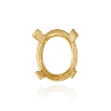 Load image into Gallery viewer, ITI NYC Four Prong Oval Heavy Single Base Settings in Sterling Silver (6.00 x 4.00 mm - 23.00 x 17.00 mm)