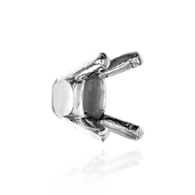 Load image into Gallery viewer, ITI NYC Four Prong Oval Tapered Settings With Pads in 14K Gold (5.00 x 3.00 mm - 16.00 x 12.00 mm)