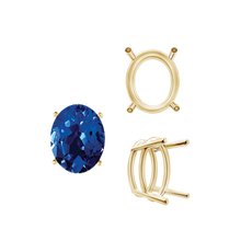 Load image into Gallery viewer, ITI NYC Four Prong Oval Wire Basket Settings in 14K Gold (3.00 x 2.00 mm - 28.00 x 18.00 mm)