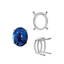 Load image into Gallery viewer, ITI NYC Four Prong Oval Wire Basket Settings in 14K Gold (3.00 x 2.00 mm - 28.00 x 18.00 mm)