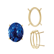 Load image into Gallery viewer, ITI NYC Four Prong Oval Wire Basket Settings in 14K Gold (3.00 x 2.00 mm - 28.00 x 18.00 mm)