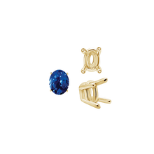 Load image into Gallery viewer, ITI NYC Four Prong Oval Wire Basket Settings in 18K Gold (3.00 x 2.00 mm - 13.00 x 9.00 mm)