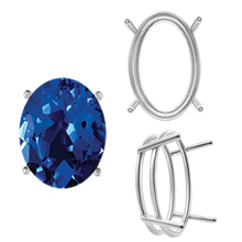 Load image into Gallery viewer, ITI NYC Four Prong Oval Wire Basket Settings in 14K Gold (3.00 x 2.00 mm - 28.00 x 18.00 mm)