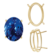 Load image into Gallery viewer, ITI NYC Four Prong Oval Wire Basket Settings in 14K Gold (3.00 x 2.00 mm - 28.00 x 18.00 mm)