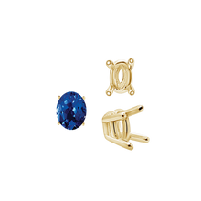 Load image into Gallery viewer, ITI NYC Four Prong Oval Wire Basket Settings in 14K Gold (3.00 x 2.00 mm - 28.00 x 18.00 mm)