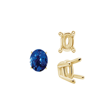 Load image into Gallery viewer, ITI NYC Four Prong Oval Wire Basket Settings in 18K Gold (3.00 x 2.00 mm - 13.00 x 9.00 mm)