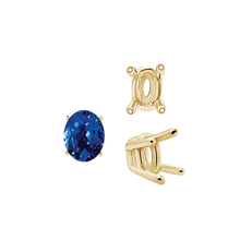 Load image into Gallery viewer, ITI NYC Four Prong Oval Wire Basket Settings in 14K Gold (3.00 x 2.00 mm - 28.00 x 18.00 mm)