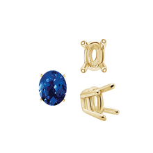 Load image into Gallery viewer, ITI NYC Four Prong Oval Wire Basket Settings in 18K Gold (3.00 x 2.00 mm - 13.00 x 9.00 mm)