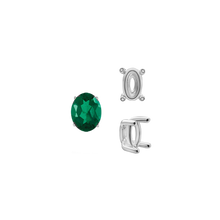 Load image into Gallery viewer, ITI NYC Four Prong Oval Wire Basket Tapered Base Settings in 14K Gold (5.00 x 3.00 mm - 20.00 x 15.00 mm)