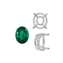 Load image into Gallery viewer, ITI NYC Four Prong Oval Wire Basket Tapered Base Settings in 14K Gold (5.00 x 3.00 mm - 20.00 x 15.00 mm)