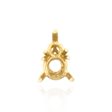 Load image into Gallery viewer, Pear Shape Illusion Settings for Two Round Stones (1 x 2.00 mm - 1 x 3.00 mm)