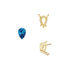 Load image into Gallery viewer, ITI NYC Five Prong Pear Shape Wire Basket Settings in 14K Gold (3.00 x 1.75 mm - 12.00 x 8.00 mm)