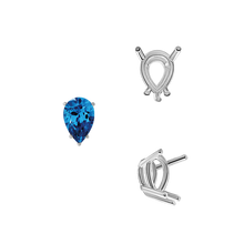 Load image into Gallery viewer, ITI NYC Five Prong Pear Shape Wire Basket Settings in 14K Gold (3.00 x 1.75 mm - 12.00 x 8.00 mm)