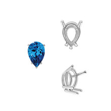 Load image into Gallery viewer, ITI NYC Five Prong Pear Shape Wire Basket Settings in 14K Gold (3.00 x 1.75 mm - 12.00 x 8.00 mm)