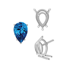 Load image into Gallery viewer, ITI NYC Five Prong Pear Shape Wire Basket Settings in 14K Gold (3.00 x 1.75 mm - 12.00 x 8.00 mm)