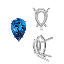 Load image into Gallery viewer, ITI NYC Five Prong Pear Shape Wire Basket Settings in 14K Gold (3.00 x 1.75 mm - 12.00 x 8.00 mm)