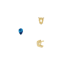 Load image into Gallery viewer, ITI NYC Five Prong Pear Shape Wire Basket Settings in 14K Gold (3.00 x 1.75 mm - 12.00 x 8.00 mm)