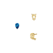 Load image into Gallery viewer, ITI NYC Five Prong Pear Shape Wire Basket Settings in 14K Gold (3.00 x 1.75 mm - 12.00 x 8.00 mm)