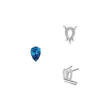 Load image into Gallery viewer, ITI NYC Five Prong Pear Shape Wire Basket Settings in 14K Gold (3.00 x 1.75 mm - 12.00 x 8.00 mm)