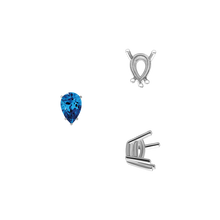 Load image into Gallery viewer, ITI NYC Five Prong Pear Shape Wire Basket Settings in 14K Gold (3.00 x 1.75 mm - 12.00 x 8.00 mm)