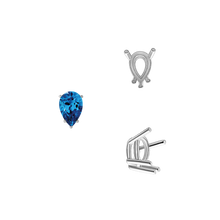 Load image into Gallery viewer, ITI NYC Five Prong Pear Shape Wire Basket Settings in 14K Gold (3.00 x 1.75 mm - 12.00 x 8.00 mm)