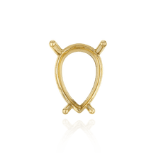 Load image into Gallery viewer, ITI NYC Four Prong Pear Shape Single Base Settings in 14K Gold (5.00 x 3.00 mm - 24.00 x 16.00 mm)