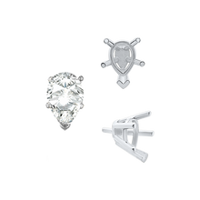 Load image into Gallery viewer, ITI NYC V-End Pear Shape Solitaire Settings With Peg in 14K Gold (5.00 x 3.00 mm - 12.00 x 8.00 mm)