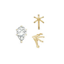 Load image into Gallery viewer, ITI NYC Six Prong Pear Shape Tiffany Settings With Peg in 14K Gold (3.00 x 1.75 mm - 15.00 x 9.00 mm)