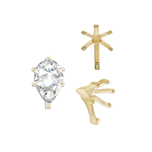 Load image into Gallery viewer, ITI NYC Six Prong Pear Shape Tiffany Settings With Peg in 14K Gold (3.00 x 1.75 mm - 15.00 x 9.00 mm)