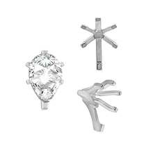 Load image into Gallery viewer, ITI NYC Six Prong Pear Shape Tiffany Settings With Peg in 14K Gold (3.00 x 1.75 mm - 15.00 x 9.00 mm)