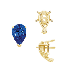 Load image into Gallery viewer, ITI NYC V-End Pear Shape Solitaire Settings With Peg in 14K Gold (5.00 x 3.00 mm - 15.00 x 9.00 mm)