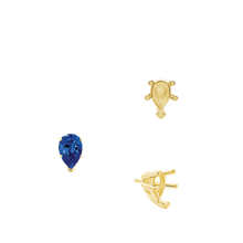 Load image into Gallery viewer, ITI NYC V-End Pear Shape Solitaire Settings With Peg in 14K Gold (5.00 x 3.00 mm - 15.00 x 9.00 mm)