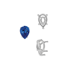 Load image into Gallery viewer, ITI NYC Five Prong Pear Shape Tapered Base Wire Basket Settings in 14K Gold (5.00 x 3.00 mm - 19.00 x 13.00 mm)