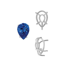 Load image into Gallery viewer, ITI NYC Five Prong Pear Shape Tapered Base Wire Basket Settings in 14K Gold (5.00 x 3.00 mm - 19.00 x 13.00 mm)