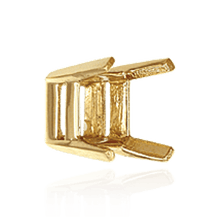 Load image into Gallery viewer, ITI NYC Four Prong Square Heavy Wire Basket Settings in 18K Gold (4.50 mm - 8.00 mm)