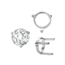 Load image into Gallery viewer, ITI NYC Three Prong Round Single Base Settings in 14K Gold (2.00 mm - 8.00 mm)