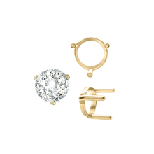 Load image into Gallery viewer, ITI NYC Three Prong Round Single Base Settings in 14K Gold (2.00 mm - 8.00 mm)