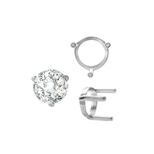 Load image into Gallery viewer, ITI NYC Three Prong Round Single Base Settings in 14K Gold (2.00 mm - 8.00 mm)