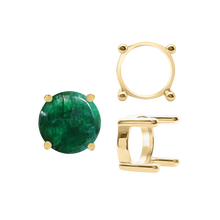 Load image into Gallery viewer, ITI NYC Four Prong Round Single Base Settings With Straight Wire Prongs in 14K Gold (2.00 mm - 8.00 mm)