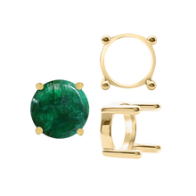 Load image into Gallery viewer, ITI NYC Four Prong Round Single Base Settings With Straight Wire Prongs in 14K Gold (2.00 mm - 8.00 mm)