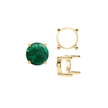 Load image into Gallery viewer, ITI NYC Four Prong Round Single Base Settings With Straight Wire Prongs in 14K Gold (2.00 mm - 8.00 mm)