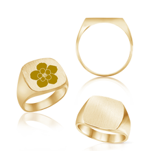 Load image into Gallery viewer, Square Signet Rings in 14K Yellow Gold (10 mm - 18 mm)
