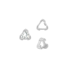 Load image into Gallery viewer, ITI NYC V-End Trillion Shape Single Wire Settings in 14K Gold (3.00 mm - 10.00 mm)