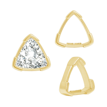 Load image into Gallery viewer, ITI NYC V-End Trillion Shape Single Wire Settings in 14K Gold (3.00 mm - 10.00 mm)
