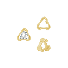 Load image into Gallery viewer, ITI NYC V-End Trillion Shape Single Wire Settings in 14K Gold (3.00 mm - 10.00 mm)